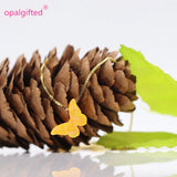 Pink Fire Opal Butterfly Pendant Necklace 925 Sterling Silver Jewelry