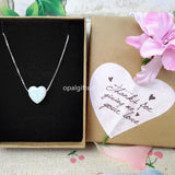 (1pc/lot) 10mm Opal pendant S925 Silver Necklace heart snow OP17