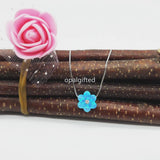 10mm Purple Fire Opal Flower Pendant Necklace 925 Sterling Silver Jewelry