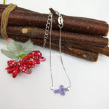 9*12mm OP38 Purple synthetic Opal cross Bracelet