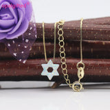 10mm Dark Blue/White Star of David Opal Necklace Women Jewelry