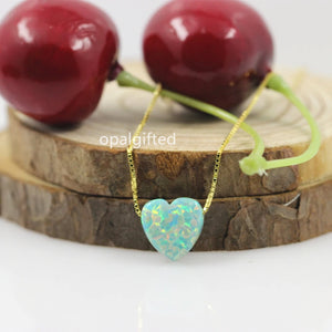Romantic 925 Sterling Silver Mint Opal Necklace Pendant