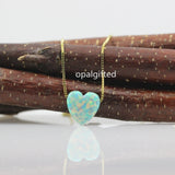 Romantic 925 Sterling Silver Mint Opal Necklace Pendant