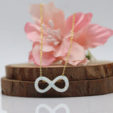 (1pc/lot)2021 OP17 Synthetic Opal Infinity Pendant Necklace
