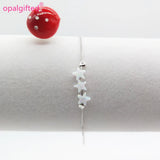 Lovely Star Opal Bracelet 925 Sterling Silver Synthetic Opal Stone Bracelet
