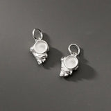 925 Sterling Silver Astronaut Charm for DIY Jewelry - Fits 5mm Stone/Pearl Beads