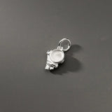 925 Sterling Silver Astronaut Charm for DIY Jewelry - Fits 5mm Stone/Pearl Beads