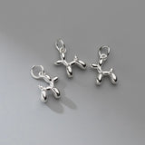 925 Sterling Silver Balloon Dog Dangler Charms S925 Silver Pendants