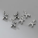 925 Sterling Silver Balloon Dog Dangler Charms S925 Silver Pendants