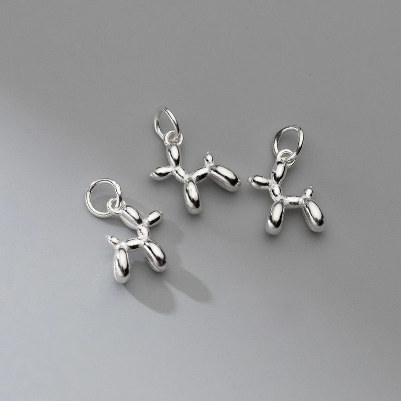 925 Sterling Silver Balloon Dog Dangler Charms S925 Silver Pendants