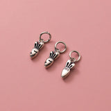925 Silver Rabbit&Carrot Charms Pendant DIY Jewelry