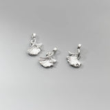 925 Sterling Silver Double Apricot Leaf Bracelet Necklace Pendants