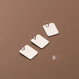 925 Sterling Silver Glossy Geometry Charms S925 Silver Circle Pendants