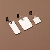 925 Sterling Silver Glossy Geometry Charms S925 Silver Circle Pendants