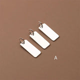 925 Sterling Silver Glossy Geometry Charms S925 Silver Circle Pendants