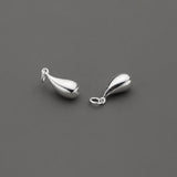 925 Silver Water-drop Shape Necklace Charms 16.5x7mm DIY Jewelry Findings