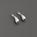 925 Silver Water-drop Shape Necklace Charms 16.5x7mm DIY Jewelry Findings