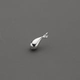 925 Silver Water-drop Shape Necklace Charms 16.5x7mm DIY Jewelry Findings