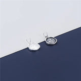 925 Silver Irregular Tiger Pattern Tag Charms 12mm S925 Necklace Pendants DIY