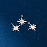 925 Sterling Silver Star Charms Women Earrings Necklace Pendants DIY Jewelry