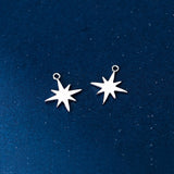 925 Sterling Silver Star Charms Women Earrings Necklace Pendants DIY Jewelry