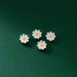 925 Sterling Silver Daisy Beads 6x3mm S925 Silver Spacers DIY Jewelry Making
