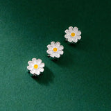 925 Sterling Silver Daisy Beads 6x3mm S925 Silver Spacers DIY Jewelry Making