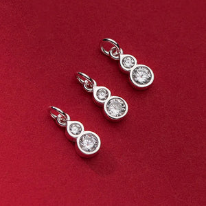 925 Sterling Silver Zircon Calabash Charms Necklace & Earrings Set