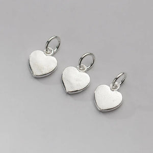 925 Sterling Silver Heart Dangle Charms Necklace Braided Bracelets Pendants