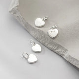 925 Sterling Silver Heart Dangle Charms Necklace Braided Bracelets Pendants