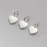 925 Sterling Silver Heart Dangle Charms Necklace Braided Bracelets Pendants