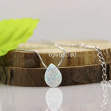 925 Sterling Silver Teardrop & Pear Opal Necklace OP17