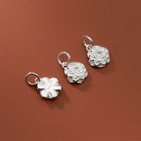 925 Silver Vintage Flower Rose Charms 10.5mm Pendant DIY Jewelry Making