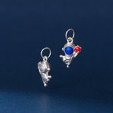 999 Pure Silver Astronaut Dangler Charms Ornament Silver Pendants DIY Jewelry