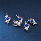 999 Pure Silver Astronaut Dangler Charms Ornament Silver Pendants DIY Jewelry