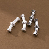 999 Pure Silver Vintage Bend Pipe Long Tube Beads 28mm Braid Silver Beads