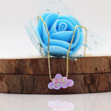 Cloud Opal Necklace 925 Silver Pendant Chain Birthday Gift