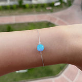 Opal Bead Bracelet 8mm with 925 Silver Ball