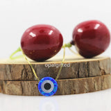 10mm Synthetic Opal Evil Eye Necklace for Women - Opal Jewelry