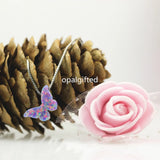 Purple Butterfly Opal Necklace S925 Silver