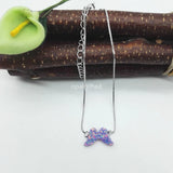 925 Sterling Silver Opal Butterfly Women's Bracelet