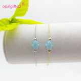 8x10mm Synthetic Opal Hamsa Bracelet 925 Silver Jewelry Opal Bracelet