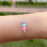 6mm Opal Heart Silver 925 Bracelet Women's Jewelry Gift