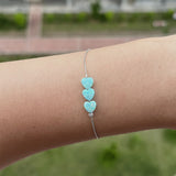 6mm Opal Heart Silver 925 Bracelet Women's Jewelry Gift