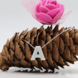 Synthetic op17 Opal Letter A Pendant Necklace with O Chain for Women