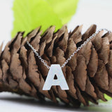 Synthetic op17 Opal Letter A Pendant Necklace with O Chain for Women
