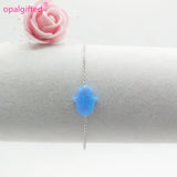 925 Sterling Silver Hamsa Opal Bracelet - Gift Hand Opal Bracelet
