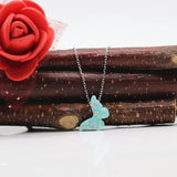 Opal Butterfly Necklace 8.6*14mm S925 Silver O Chain