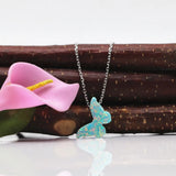 Opal Butterfly Necklace 8.6*14mm S925 Silver O Chain