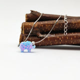 Elephant Opal Bracelet 925 Sterling Silver Synthetic Elephant Opal Bracelet